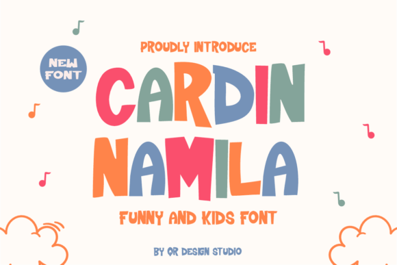 Cardin Namila Typeface for Playful Handmade Branding