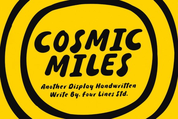 Cosmic Miles Handwritten Font Review