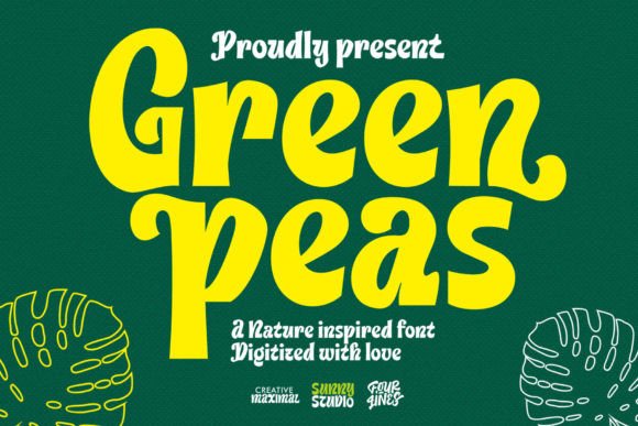 Green Peas: A Whimsical Display Font for Handmade Craft Projects