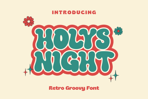 Holys Night: A Retro Groovy Display Font for Creative Makers