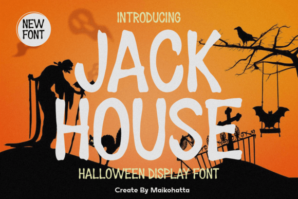 Jack House: A Spooky Display Font for Halloween Editorial Design
