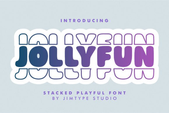 Jollyfun Stacked Font for Playful Craft Designs