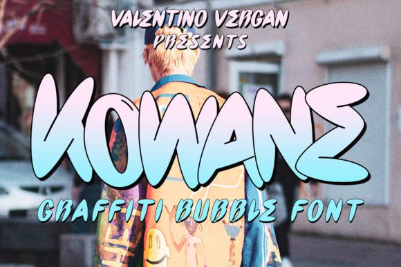 Kowane: A Playful Bubble Typeface for Retro Editorial Design