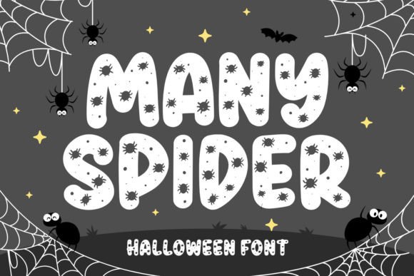 Many Spider: The Hand-Lettered Halloween Display Font for Spooky Branding