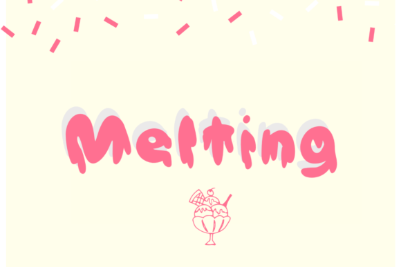 Melting: A Decorative Display Font for Seasonal Editorial Design