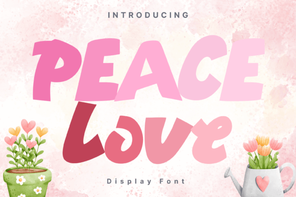 Peace Love Display Font for Playful Web Design