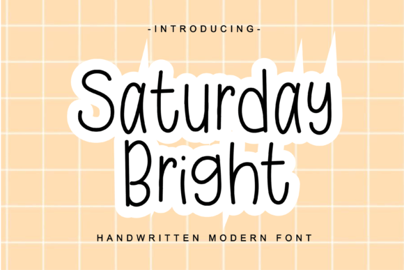 Saturday Bright: The Perfect Handwritten Display Font for Stationery